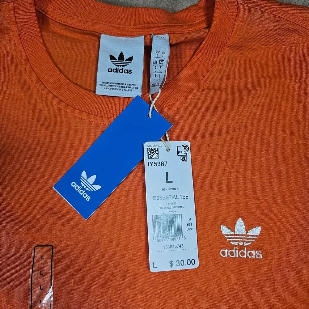 Adidas Originals Adicolor Essentials Trefoil T-Shirt Orange IY5367 Mens L NWT